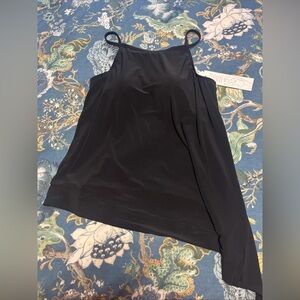 Dreamsuit By Miracle Brands Black Basic Tank Tankini Top NWT $46 Size 12